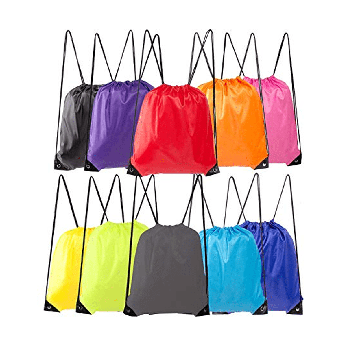 Durable Polyester Drawstring Tote Bags (Pack of 10) - SquareDubai