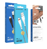 BOROFONE BX25 CHARGING DATA CABLE - WHITE AND BLACK