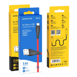 BOROFONE BX38 COOL CHARGE CHARGING DATA CABLE - PACK