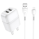 Hoco C77B Highway Dual Port Wall Charger For Lightning