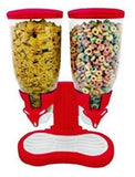 Double Cereal Dispenser - Red - SquareDubai
