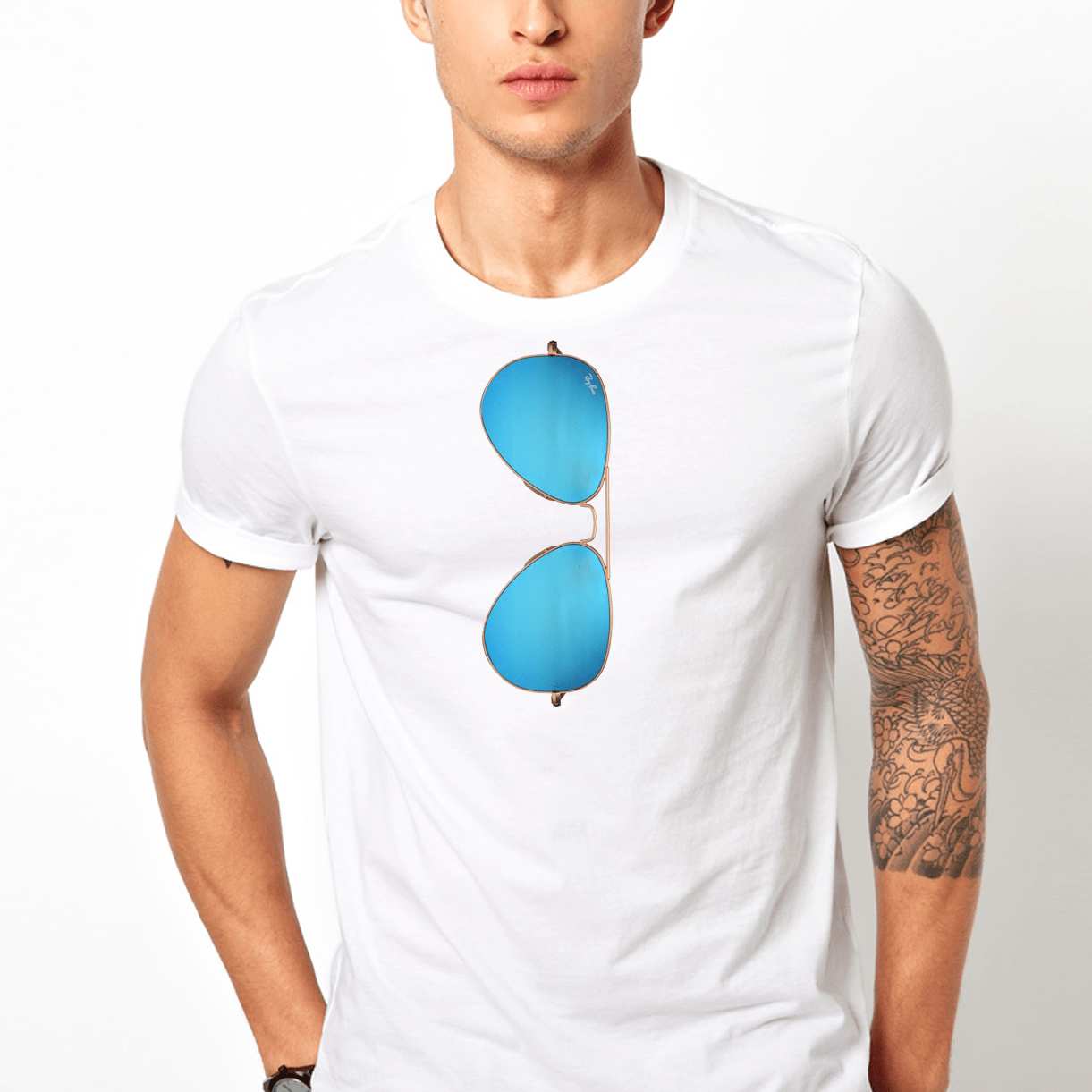 Rayban Large - Casual 160Gsm Round Neck T Shirts - SnapZapp