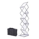 Zigzag Brochure Stand A4 Foldable Silver/White