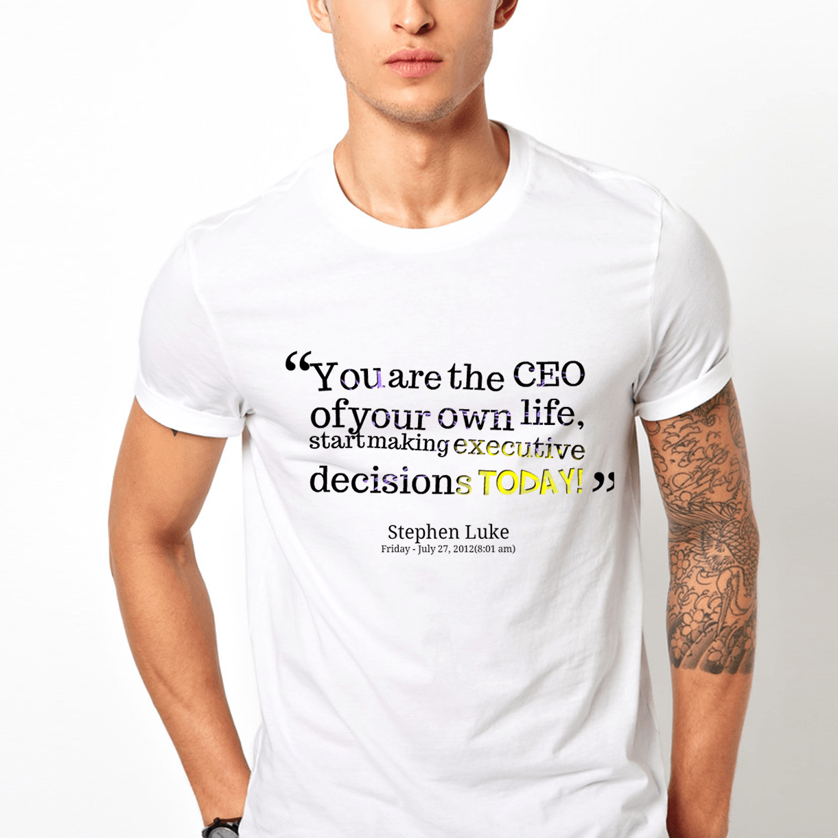 You are the CEO of your own life - Casual 160Gsm Round Neck T Shirts - SnapZapp
