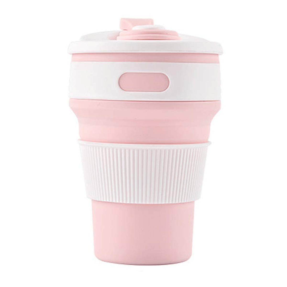 Drinking Collapsible  Bottle for Outdoor Camping / Hiking Silicone Cup pink