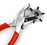 Hole Punch Plier with Six Different Size Tubes for Leather, Paper, Plastics Punching