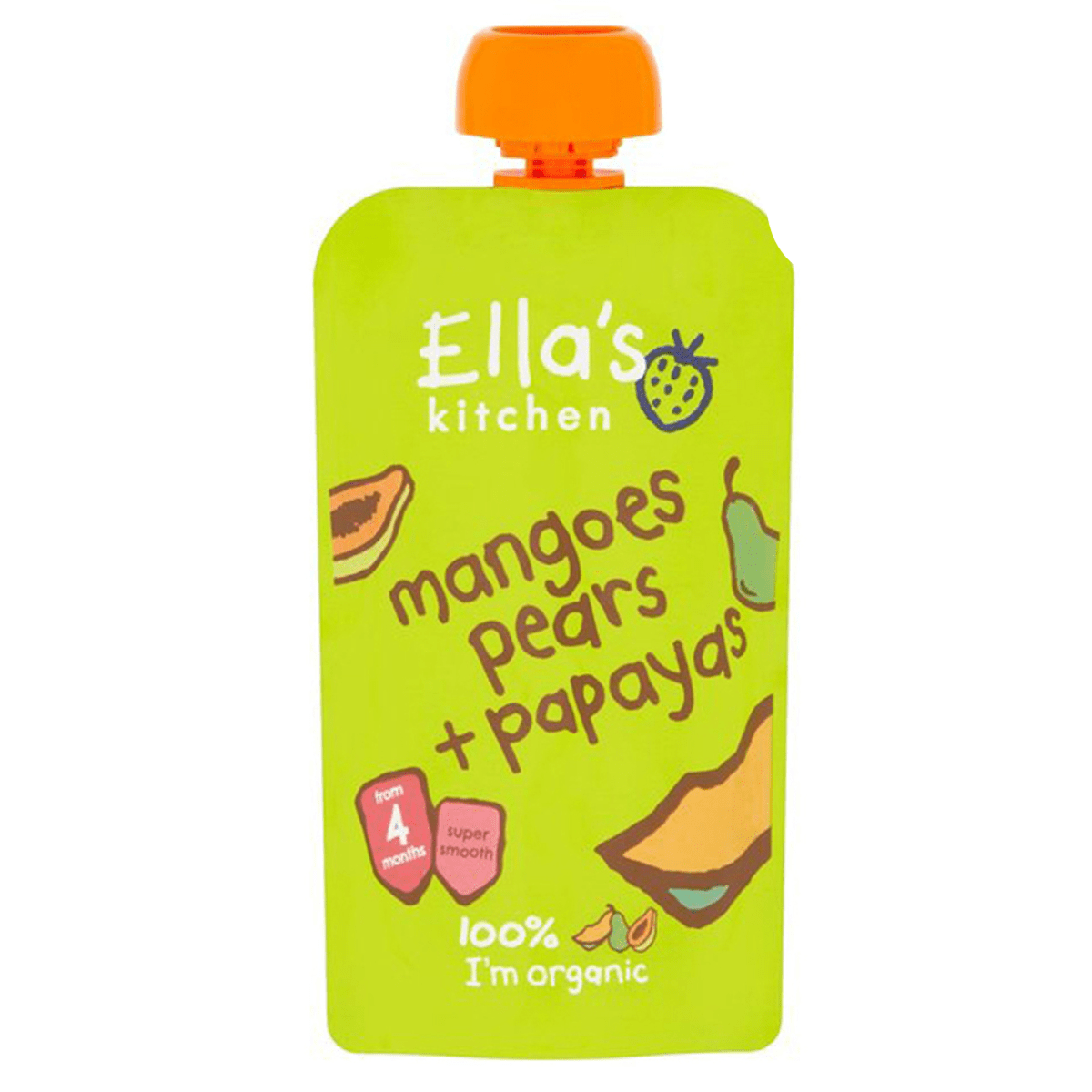 Organic Mangoes Pears + Papayas (7X120g) - Ella's Kitchen