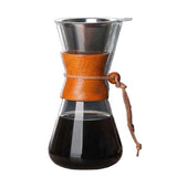 EUROCOFFEE Wooden Collar Chemex Coffee Maker (600ml)