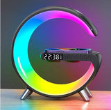 15W Wireless Charger Stand LED RGB Light Desk Lamp Speaker APP Control For iPhone 14 13 12 11 X 8 Samsung Fast Charging Station