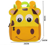 Cute School Bag Kindergarten Backpack Animal Neoprene Multicolor - SquareDubai