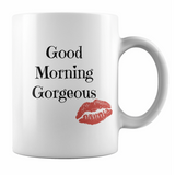 good morning gorgeous coffee mug white