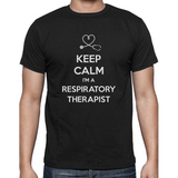 Keep Calm Respiratory Therapist  - Casual 160Gsm Round Neck T Shirts - SnapZapp