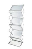 Zigzag Brochure Stand A3 Foldable Silver / White with Box