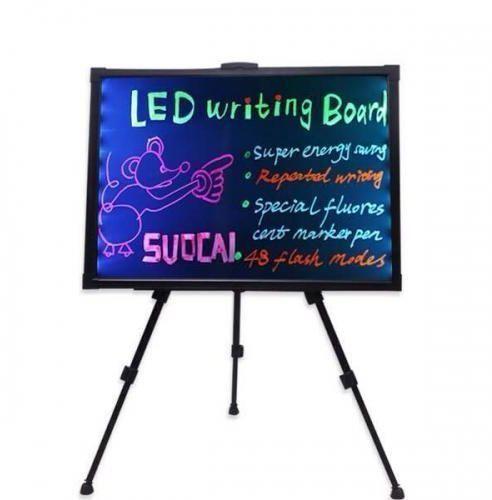 Flashing Boards LED Light-Up Dry Erase Menu Sign Message Writing Neon Board 60x80 - SquareDubai