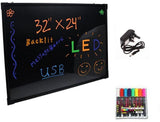 Flashing Boards LED Light-Up Dry Erase Menu Sign Message Writing Neon Board 60x80 - SquareDubai