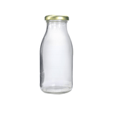 Classic Mini Glass Milk Bottles with Gold lids 12Pcs Pack