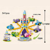 LOZ Amusement Park 1719 Revolving Plane 3d Model DIY Mini Blocks Building Toy