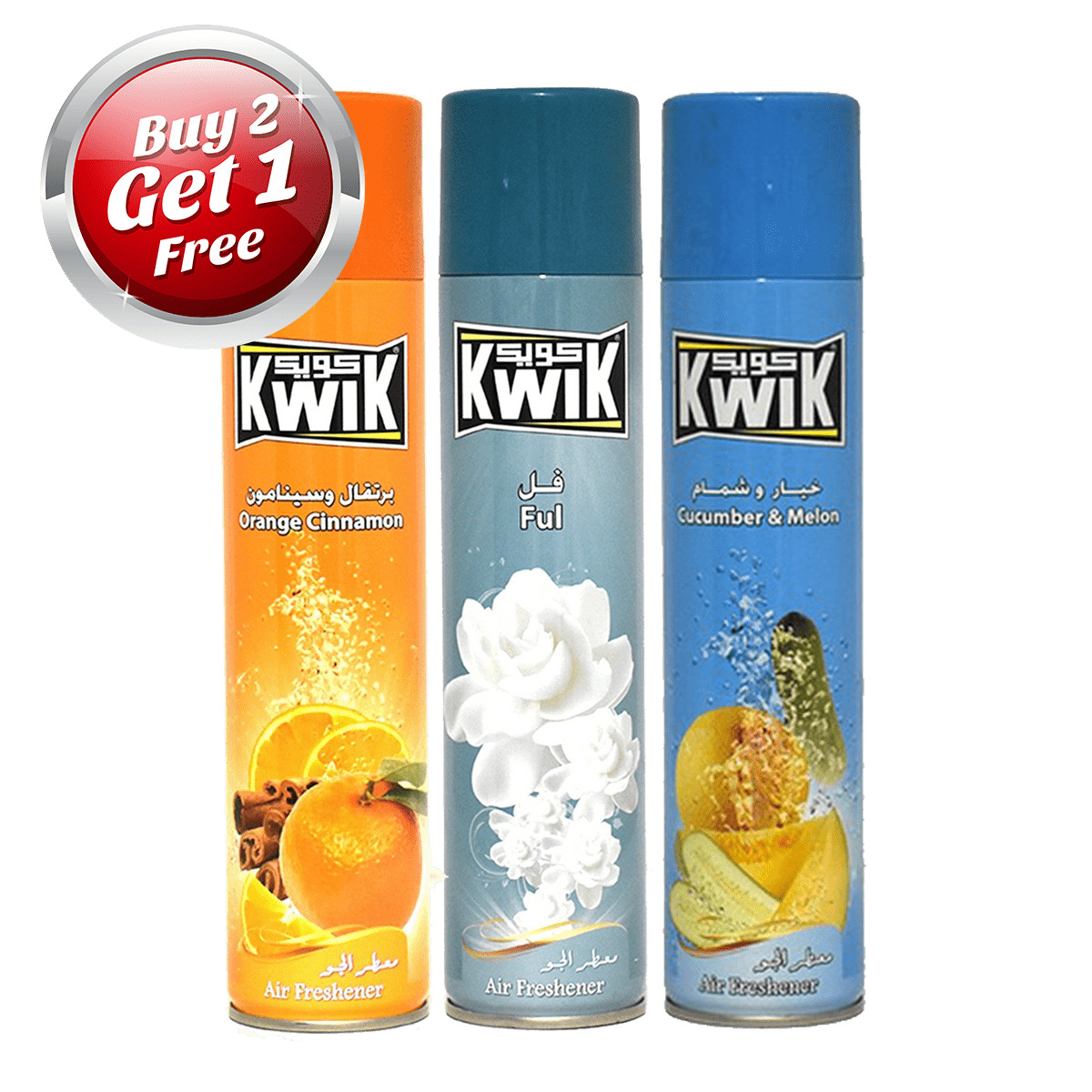 Kwik Air Freshener buy 2 get 1 Free (3x300ml)