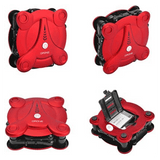 mini rc self portable drone red and black