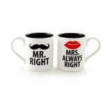  Mr Right  & Mrs Always RightTwo-tone Couple Mug