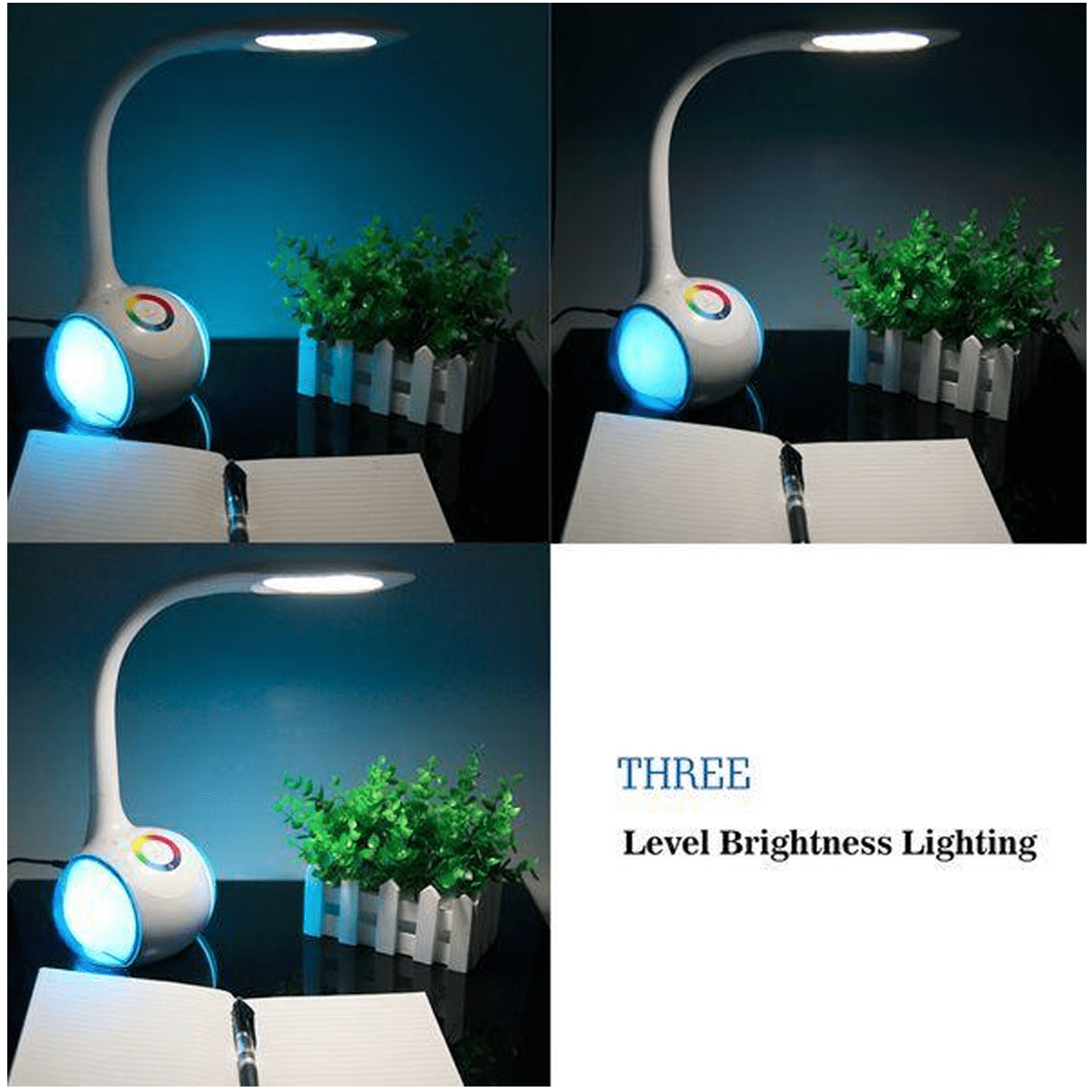 LED Desk Table Lamp Hi-Fi Wireless Bluetooth Speaker / RGB Night Light