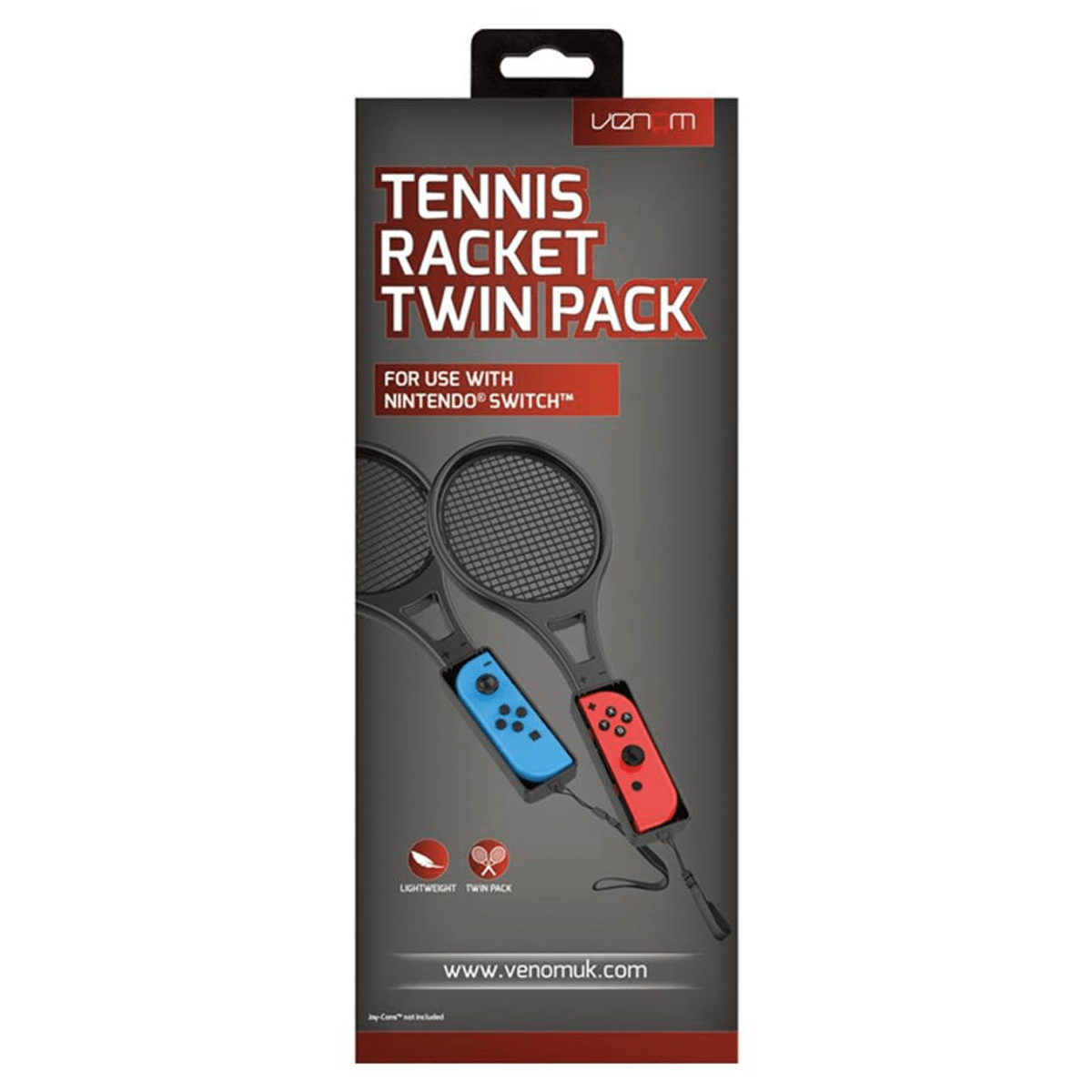 Venom Tennis Racket Twin Pack For Nintendo Switch Black