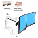 Monitor Mount Dual Desk Monitor Mount Fits 17"-27" Double Screens