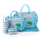5pcs Baby Diaper Bags - Elephant Design - SnapZapp