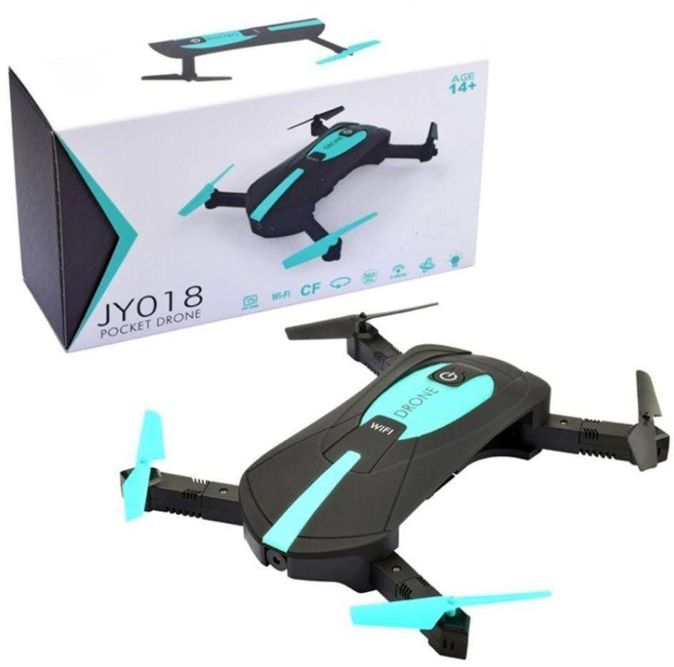 mini pocket drone with camera wifi blue and black with box