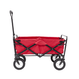 Folding camping multi-function shopping cart, red color shopping trolley - SquareDubai