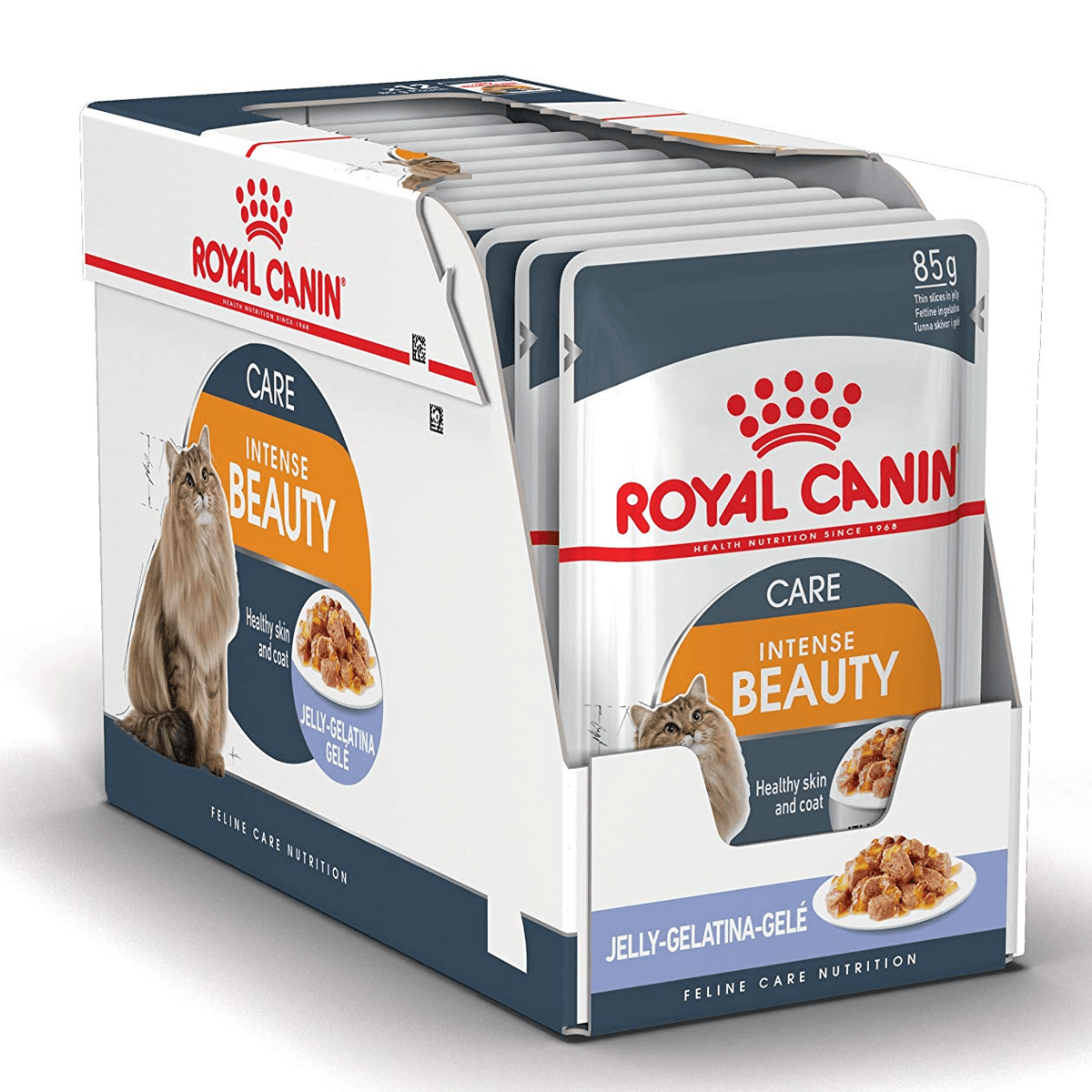 Royal Canin Cat Food Adult Intense Beauty in Jelly, Wet Food - 12 Pack x 85g Pouch - SnapZapp