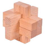 Square Blocks Educational Toys Interesting Unlock Wooden Puzzle