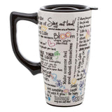 Spoontiques Positive Affirmations Travel Mug (17 cm, 532 ml, White)