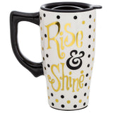 Spoontiques Rise & Shine Travel Mug (17 cm, 532 ml, White)