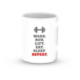 Wake Run Lift Eat Sleep Repeat - 11 Oz Coffee Mug