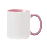 Sublimation 11oz Inner & Handle Color Mug (36Pcs) Pink