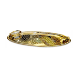 Stainless Steel Oval Serving Tray 39x52cm, Gold
