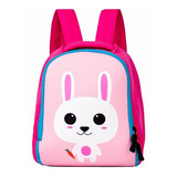 Pink Cute School Bag Kindergarten Backpack Animal Neoprene Multicolor