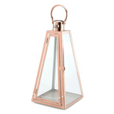 Stainless Steel Lantern with Ring Rose Gold Large