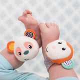 Infantino Wrist Rattles - Monkey/Panda