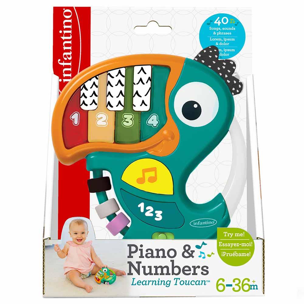 Infantino  Piano & Numbers Learning Toucan - Green