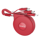Hoco U50 3-In-1 Retractable Charging Data Cable