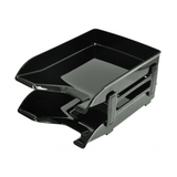 Executive Office Trays Set of 2 Trays, Black Color, Suitable for A4 Documents