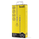 Budi AUX Braided Cable with metal shell Length:1.2m - SquareDubai