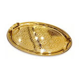 Stainless Steel Oval Serving Tray 39x52cm, Gold