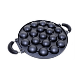 Tako Yaki Meat Balls Pan 19 Pieces Holes 28cm diameter, Black