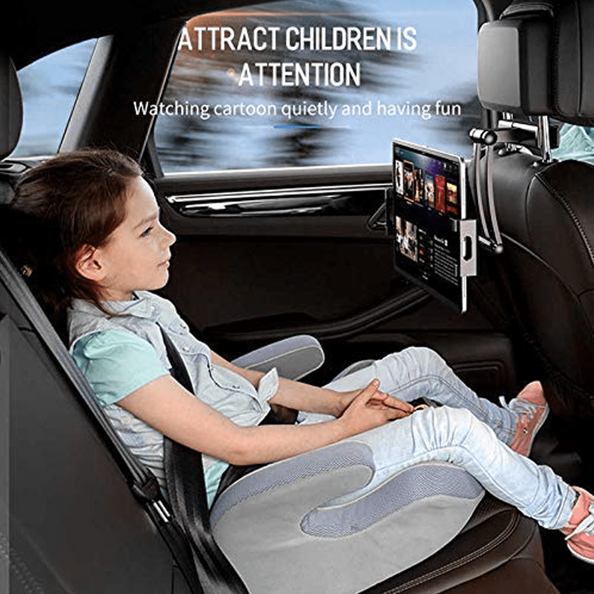 Universal Stretchable Car Headrest Mount Tablet Holder - Rock
