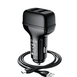 Hoco Z36 Leader Dual Port Car Charger Set (Type-C)