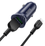 Hoco Z39 Farsighted Dual Port Qc3.0 Car Charger Set(Type-C)
